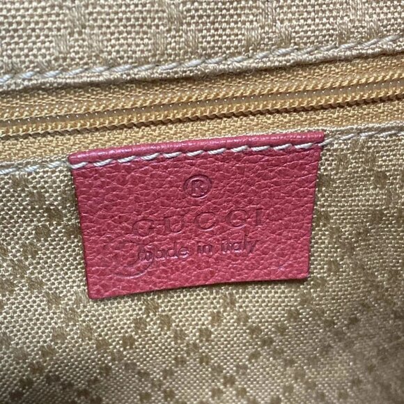 Authentic GUCCI Bamboo Red Suede Leather Backpack br343-112025 - Picture 10 of 10